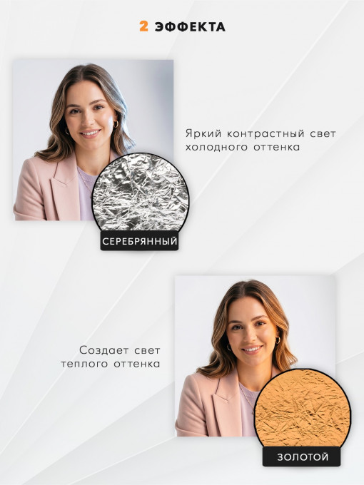 Отражатель Komver KRSG-11 2в1 серебро/золото 110 см