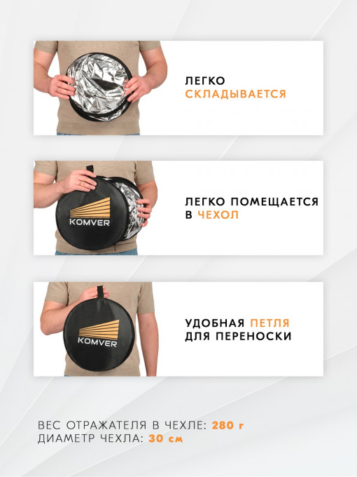 Отражатель Komver KR5-08 5в1 80 см