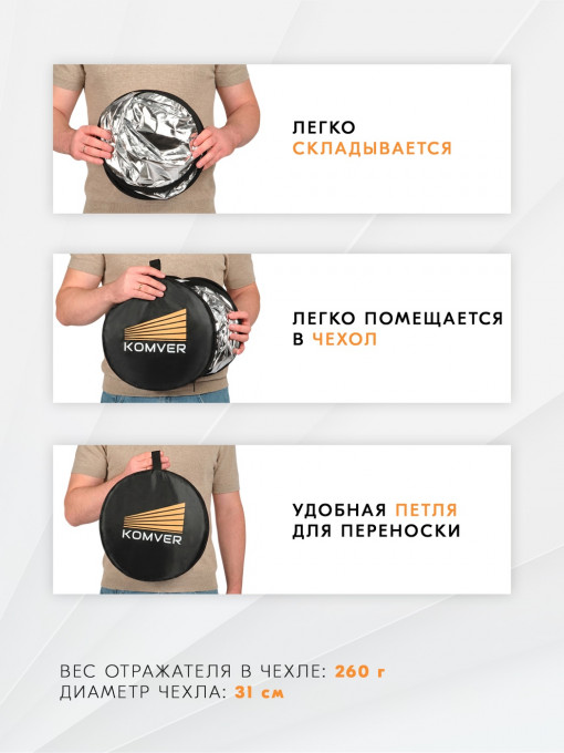 Отражатель Komver KR5-0609 5в1 60*90 см